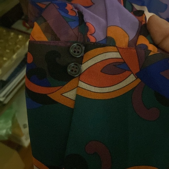 Zara mine dress tied high collar front slit long sleeve. NWOT - Picture 5 of 8